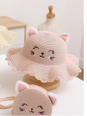 KIds Crochet Mini Sunhat W/ Cat Ears